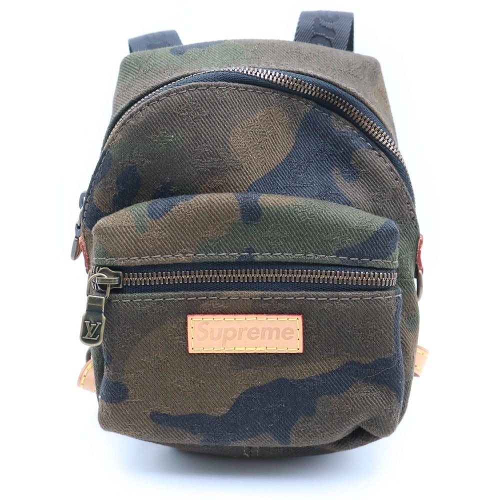 Louis Vuitton Supreme Apollo Nano Backpack Charm Camouflage Khaki