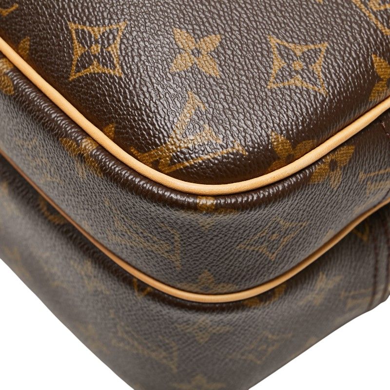 Louis Vuitton Monogram Reporter PM Crossbody Shoulder Bag M45254 Brown PVC