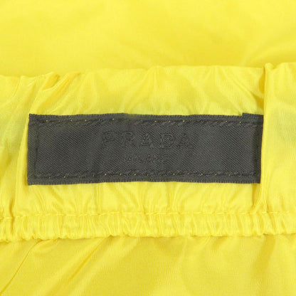 Prada 2021 Sph153 Re-nylon Triangle Logo Triangle Plate Shorts Yellow S Made In