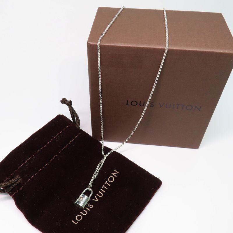 Louis Vuitton Pendant Silver - Lockit Q93559 Ag925 Padlock Necklace