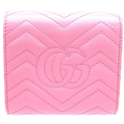 Gucci Compact Wallet GG Marmont 598629 Bifold Wallet Leather Pink 0052 Gucci