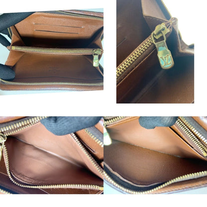 Louis Vuitton Monogram Portomone Zip Round Zipper Long Wallet M61727 Brown