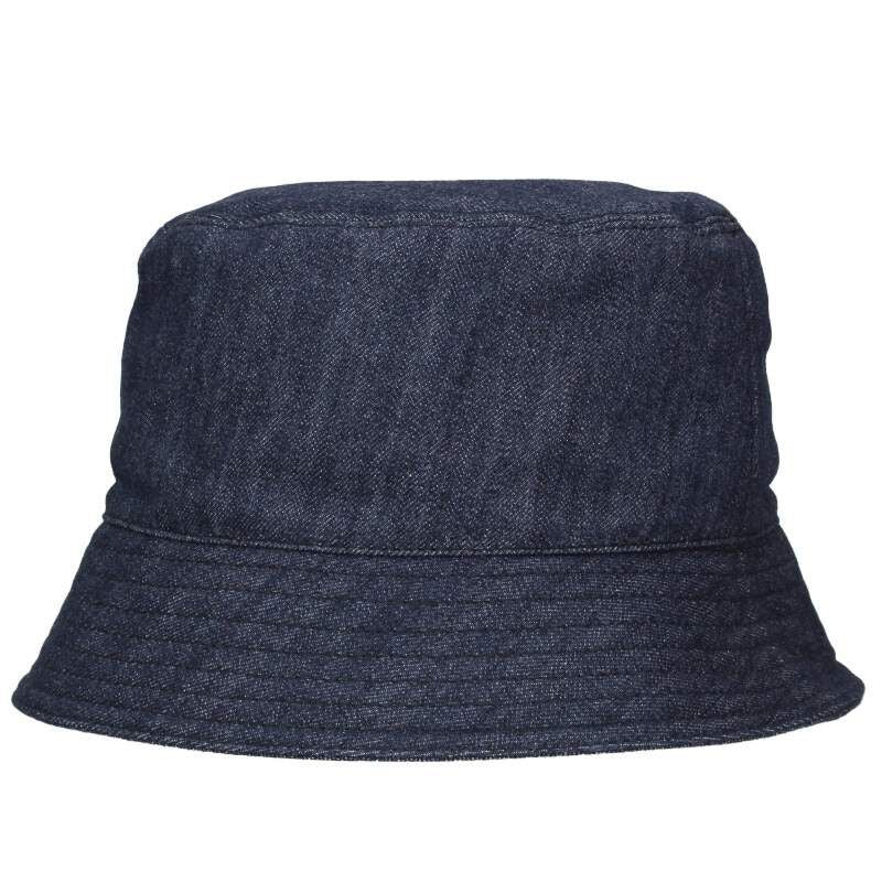 Prada 1hc137 Re-nylon Triangle Plate Denim Bucket Hat Men's L
