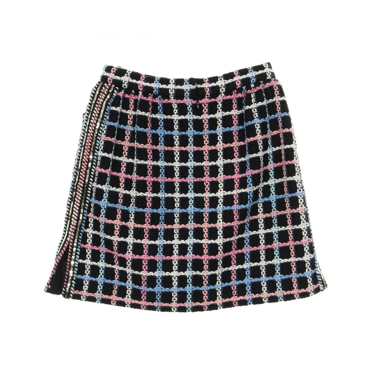 Chanel Skirt Coco Mark Button Tweed Cotton — view 2