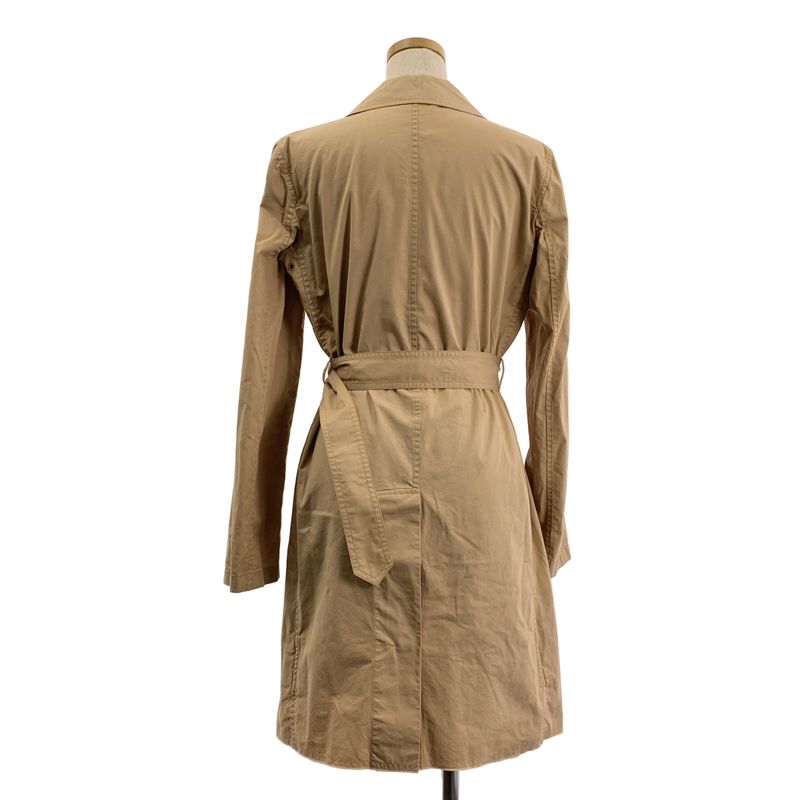 Celine - Phoebe Period Logo Button Belted Double Coat - 36 - Beige - Women's