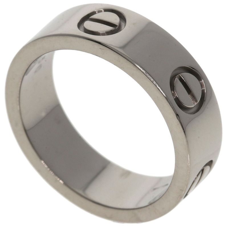 Cartier Love Ring #50 Ring - 18K White Gold Ladies