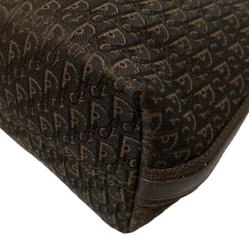 Dior/christian Dior Shoulder Bag Street Chictrotter Dark Brown Leather