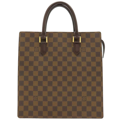 Louis Vuitton Venice PM Tote Bag Damier Canvas Damier Ebene Gold Hardware Brown