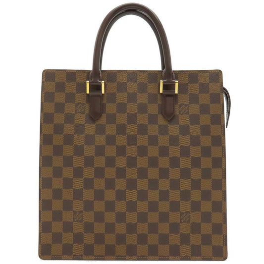 Louis Vuitton Venice PM Tote Bag Damier Canvas Damier Ebene Gold Hardware Brown