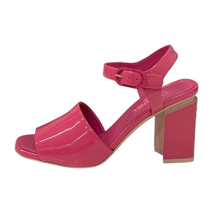 Chanel Sandals Shoes Patent Pink Unused Here Mark Strap