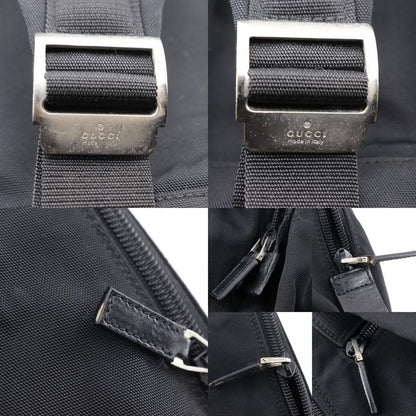 Gucci Backpack 019.0302 Nylon Canvas Black Unisex Backpack/daypack