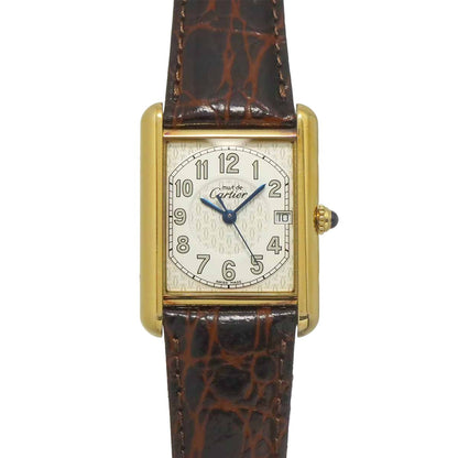 Cartier Must Tank Vermeil XL Watch White Quartz