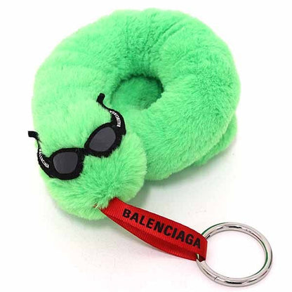 Balenciaga Snake Key Ring Holder Bag Charm Green