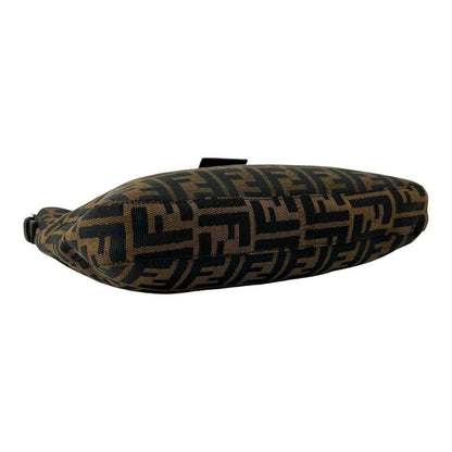 Fendi Vintage Zucca FF Logo Pattern Nylon Leather Shoulder Bag Brown — view 7