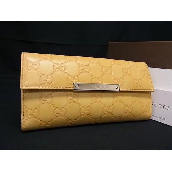 Gucci GG Pattern Guccissima Leather Foldable Long Wallet