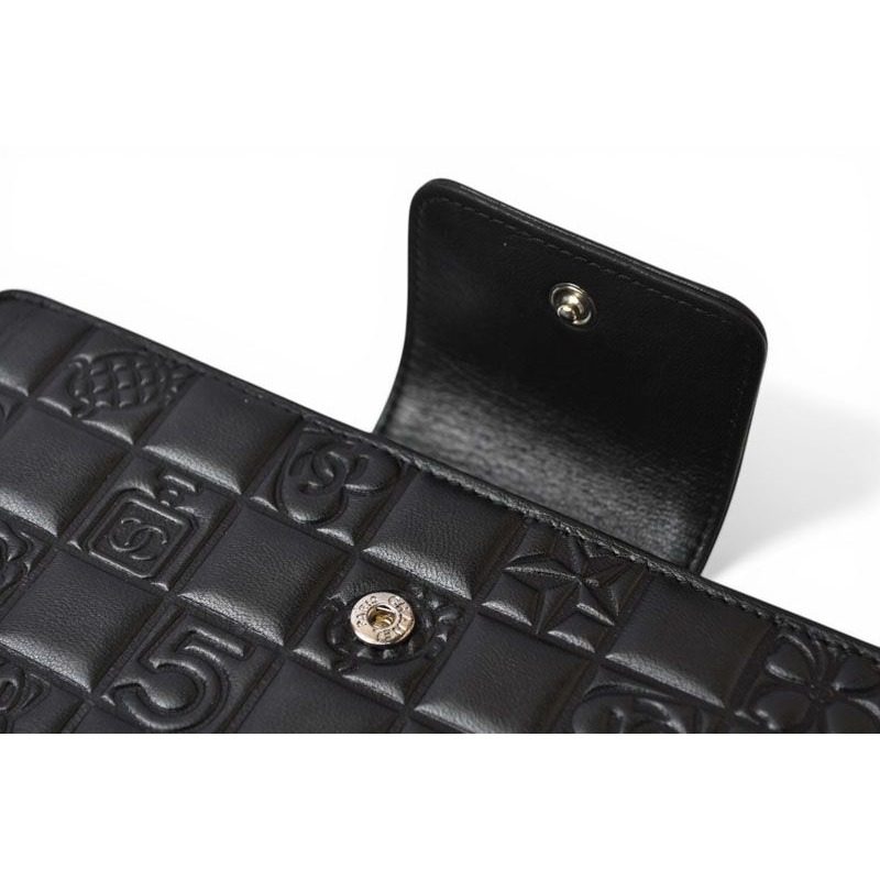 Chanel Wallet Clasp Lambskin Icon Black — view 11