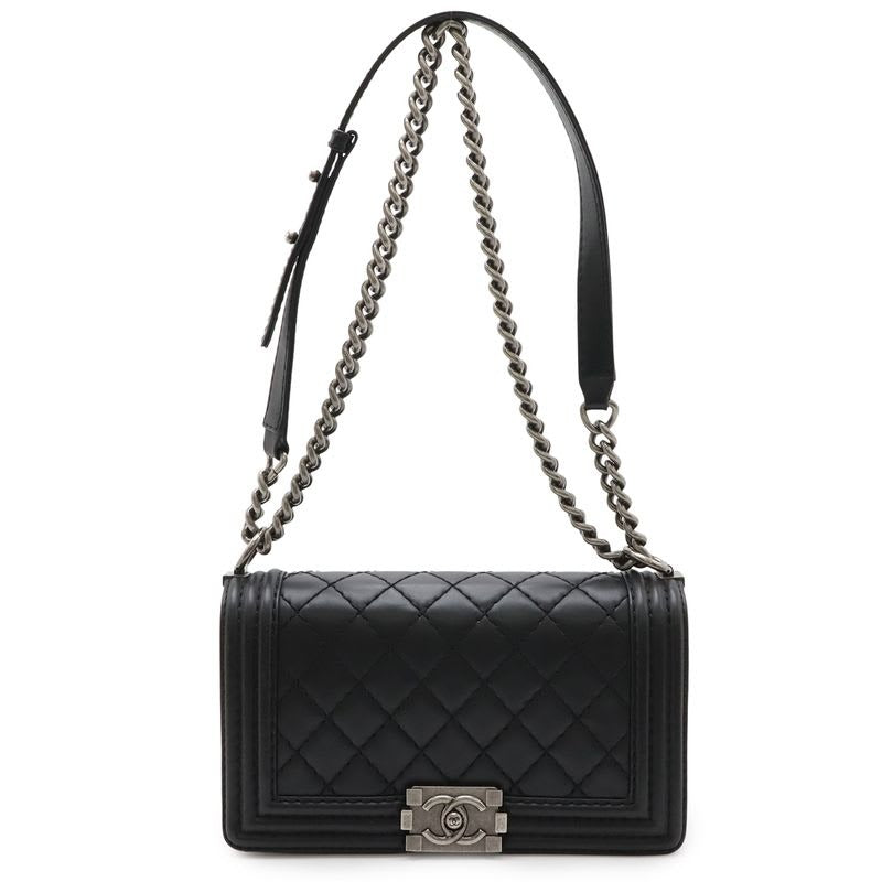 Chanel Chanel Boy 25 Wild Stitch Quilted Chain Shoulder Bag Soft