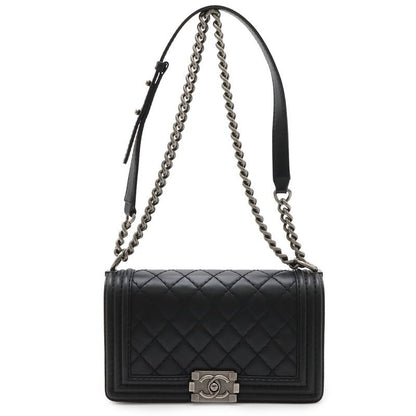 Chanel Chanel Boy 25 Wild Stitch Quilted Chain Shoulder Bag Soft