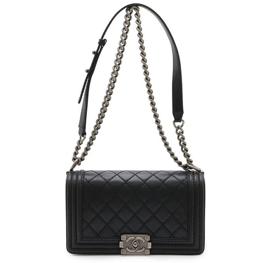 Chanel Chanel Boy 25 Wild Stitch Quilted Chain Shoulder Bag Soft