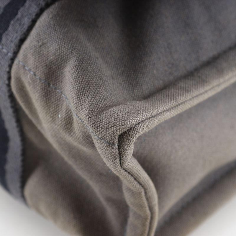 Hermes Fourre Tout Bassas MM Cotton Canvas Gray Unisex Shoulder Bag