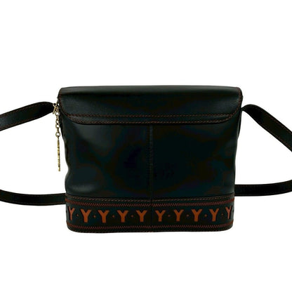 Saint Laurent Yves Cassandra Cutout Leather Shoulder Bag Black — view 3
