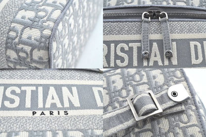Christian DIOR Trotter Cosmetic Bag Pouch Canvas Gray 2183n