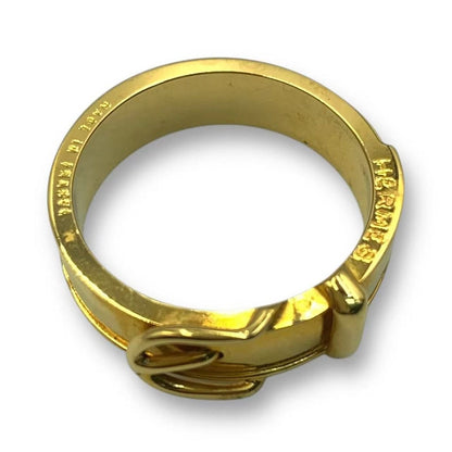 Hermes Scarf Ring Belt Motif Gold — view 2