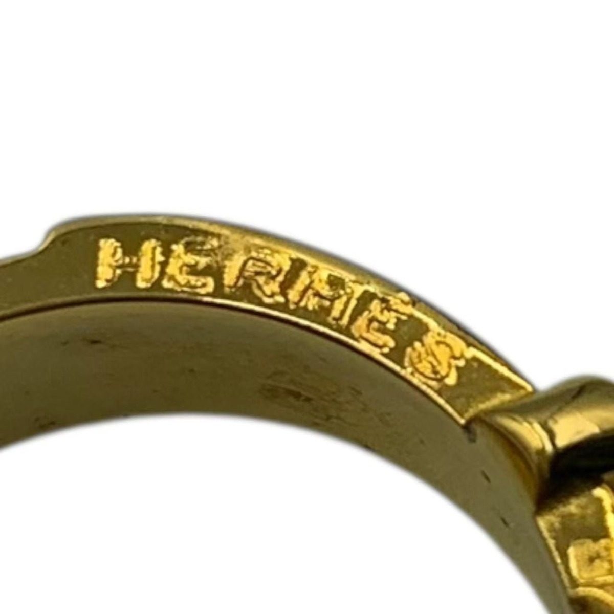 Hermes Scarf Ring Belt Motif Gold — view 4