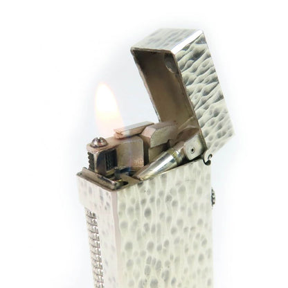 Gucci Square Roller Gas Lighter With All Over Pattern Smoking Goods Silver