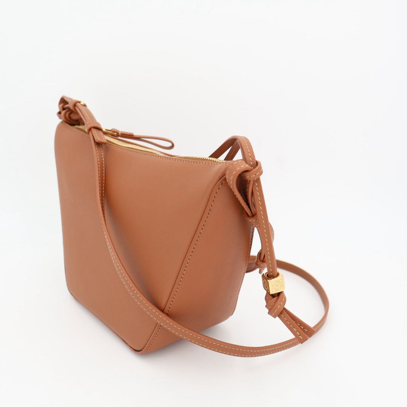 Loewe Hammock Hobo Bag Mini 2 Way Bag Leather Tan Brown