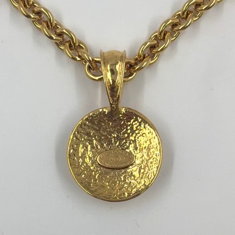 Chanel Coco Mark GP Gold Necklace Gold