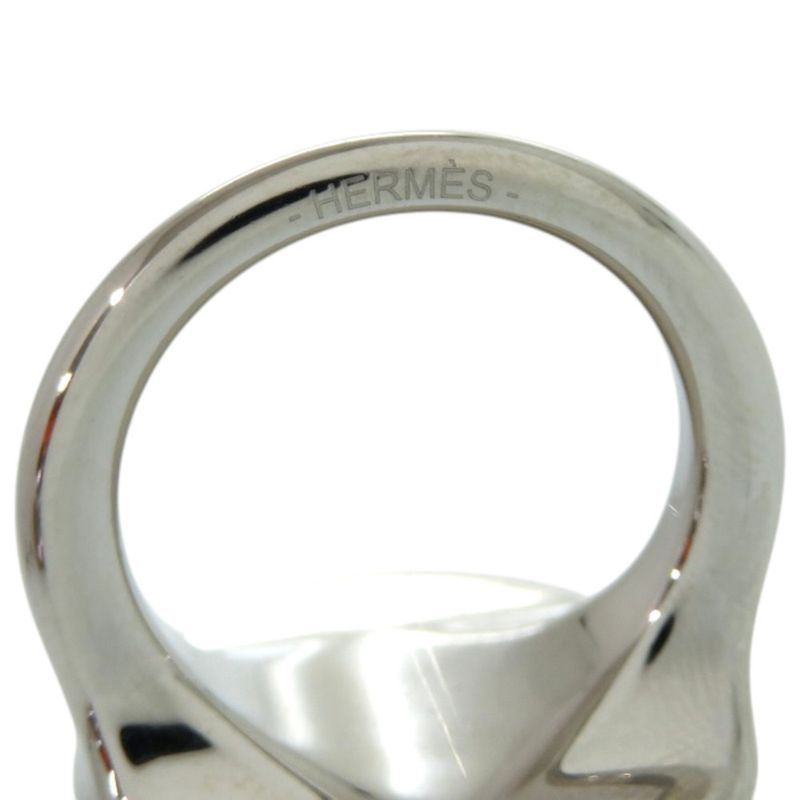 Hermes Collierd Chien Metal Silver Scarf Ring 0076 Hermes