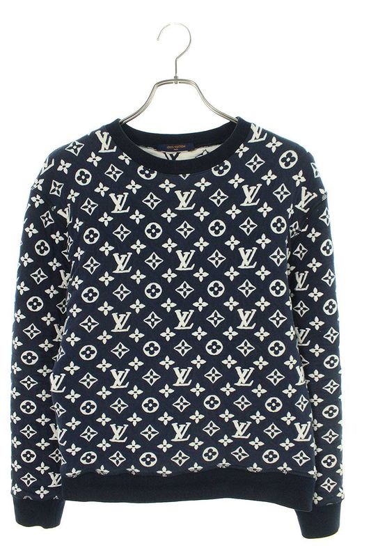 Louis Vuitton 21SS Rm211q TCJ Hiy53w Full Monogram Jacquard Crewneck Sweatshirt