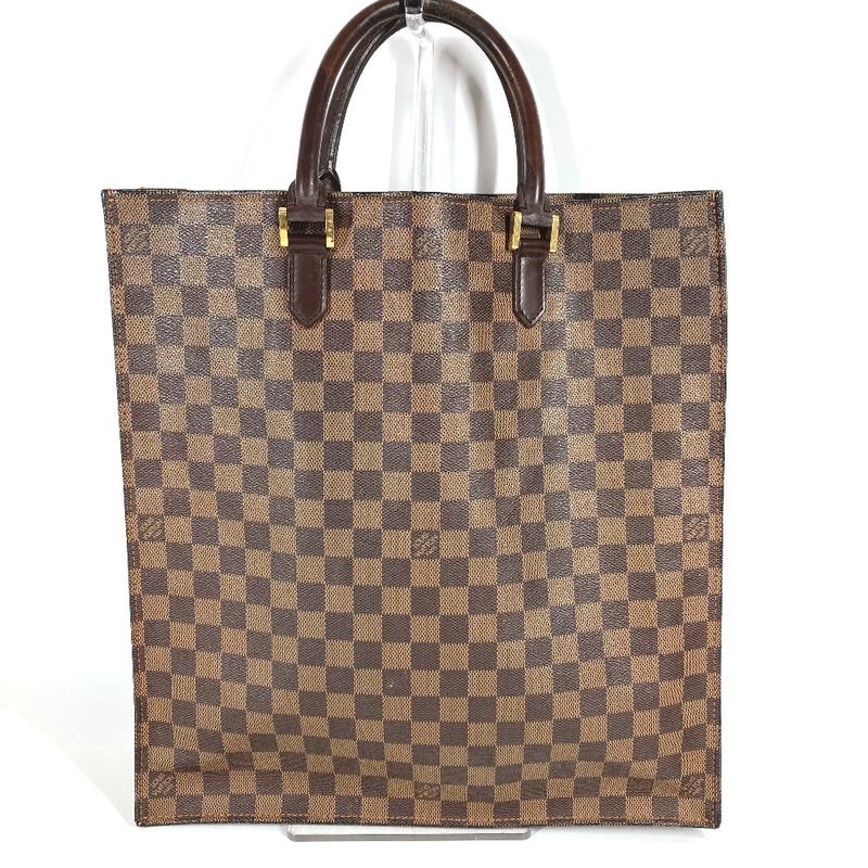 Louis Vuitton Tote Bag Sac Pla N51140 Damier Canvas Ebène Brown