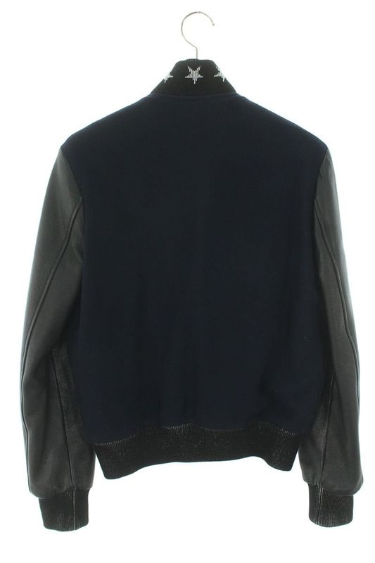 Saint Laurent Paris Teddy 455208 Y180w Leather Trim Stajan Blouson Men's 44