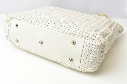 Christian Dior Tote Bag A4 Christian Dior Bag Lady Dior Intrecciato White Silver