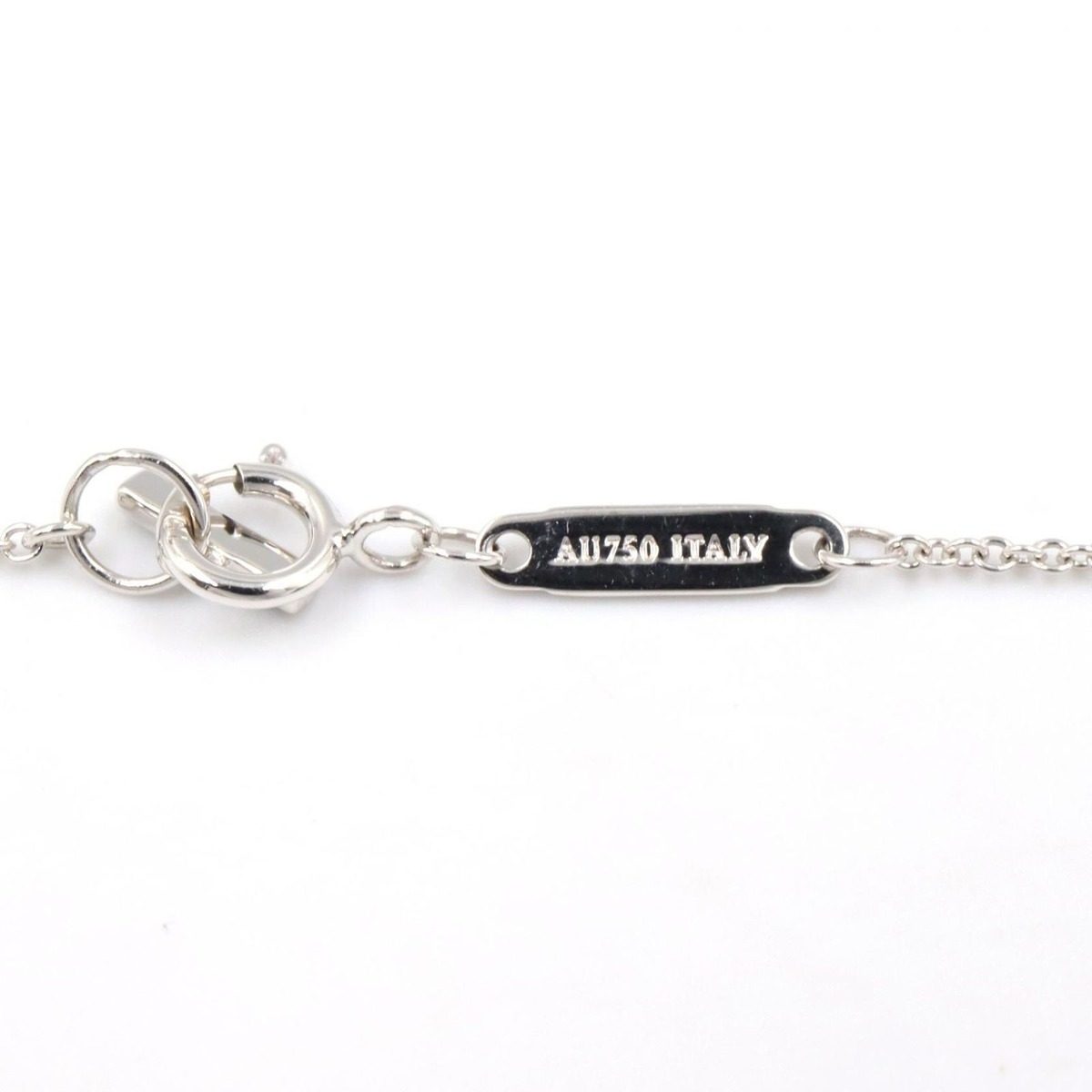 Tiffany & Co Necklace T-open Horizontal Diamond 40 18k White Gold — view 5