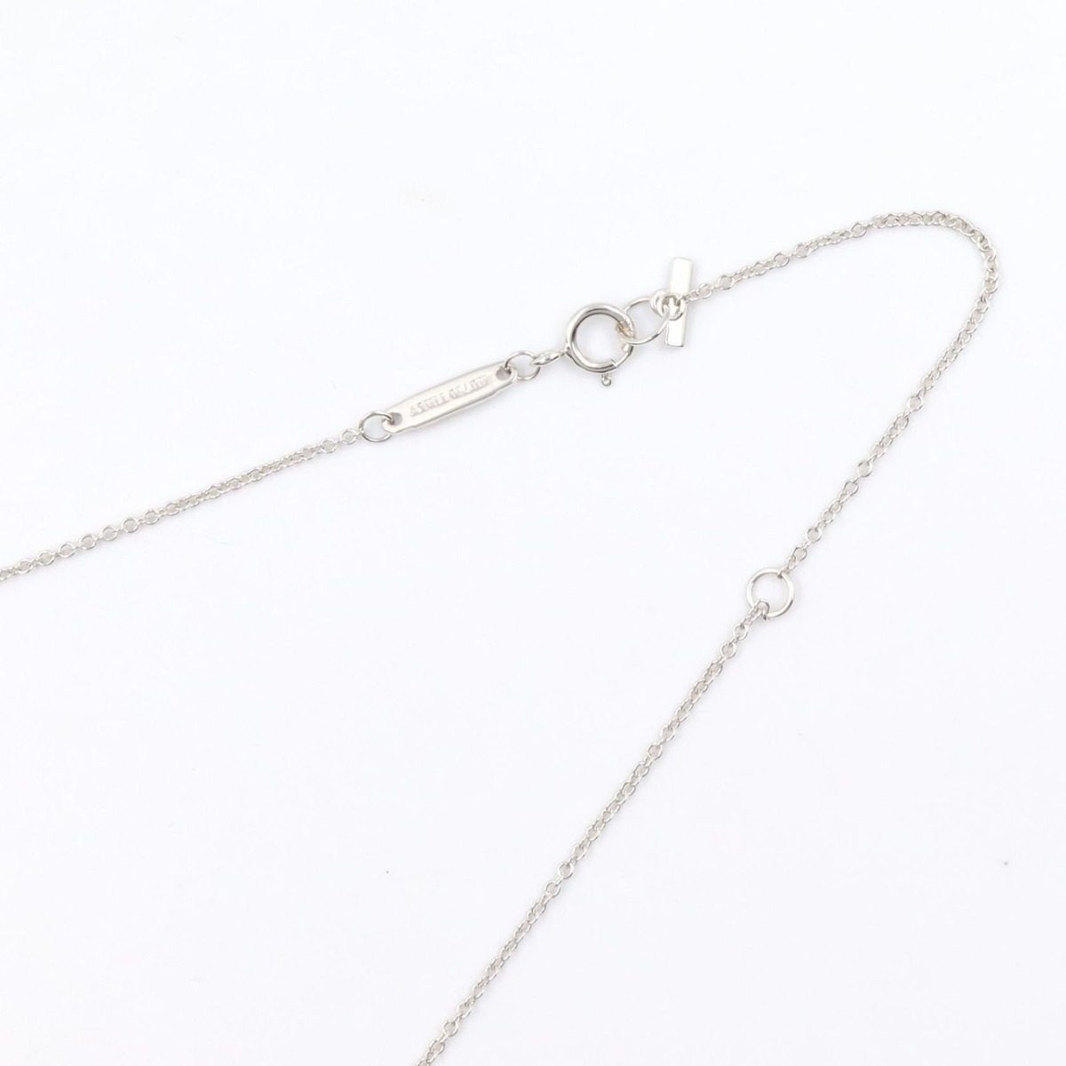 Tiffany & Co Necklace T-open Horizontal Diamond 40 18k White Gold — view 6