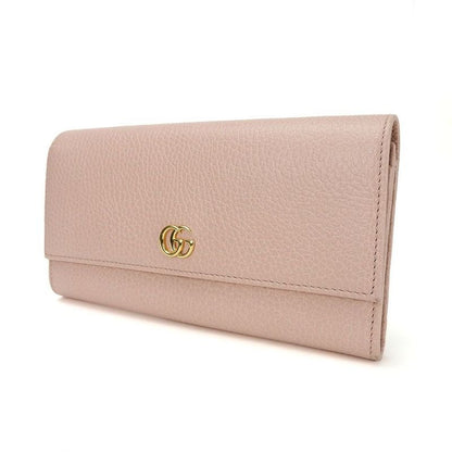Gucci Bifold Long GG Marmontleather Leatherpinkwalletordinary Small