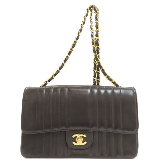 Chanel Mademoiselle Chain Shoulder Gold Bag Lambskin