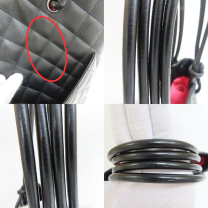 Chanel Tote Bag A25167 Cambon Line Medium Leather Black Silver Hardware 8 Unit