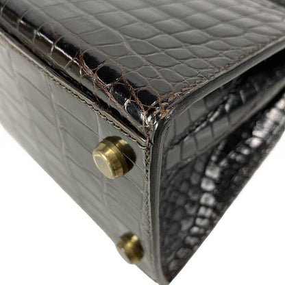 Hermes Shoulder Bag Mini Kelly Dark Brown Outer Stitching/gold Hardware