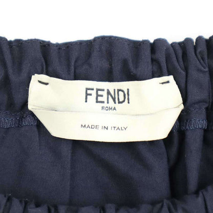 Fendi Asymmetrical Poplin Ribbon Dress Fd9648 A0my Navy 36