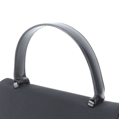 Prada Leather Nylon Handbag Tote Black — view 2