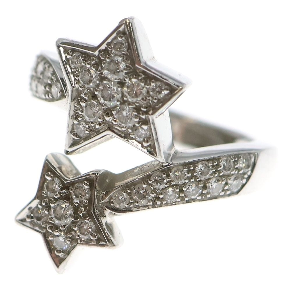 Chanel Comet Diamond Ring Silver