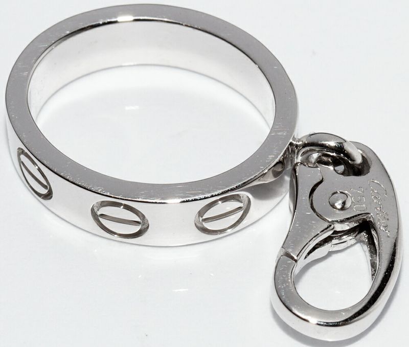 Cartier Charm Pendant Top 18K White Gold Baby Love Charm