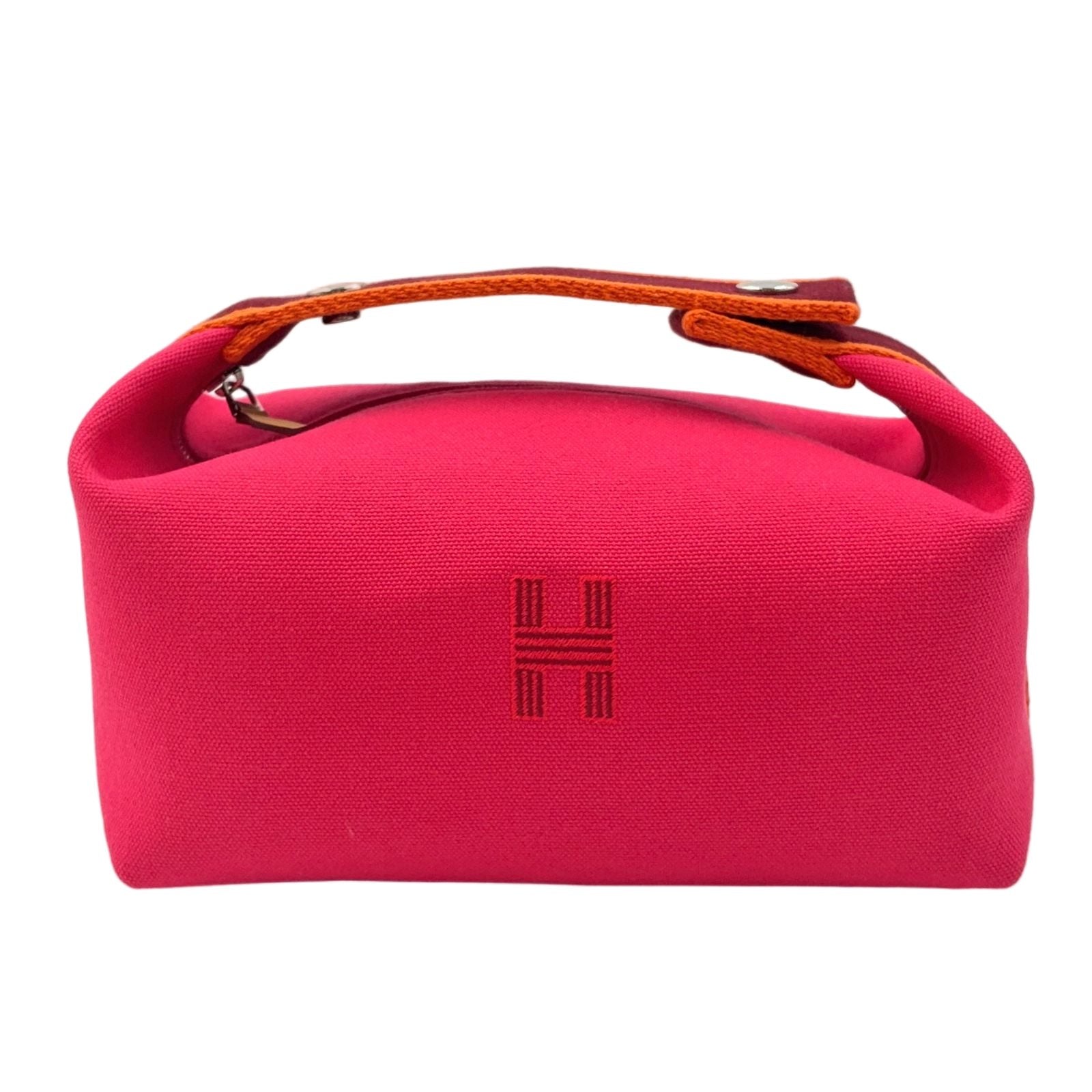Hermes Brid-a-brac PM Cotton Pink Pouch Silver