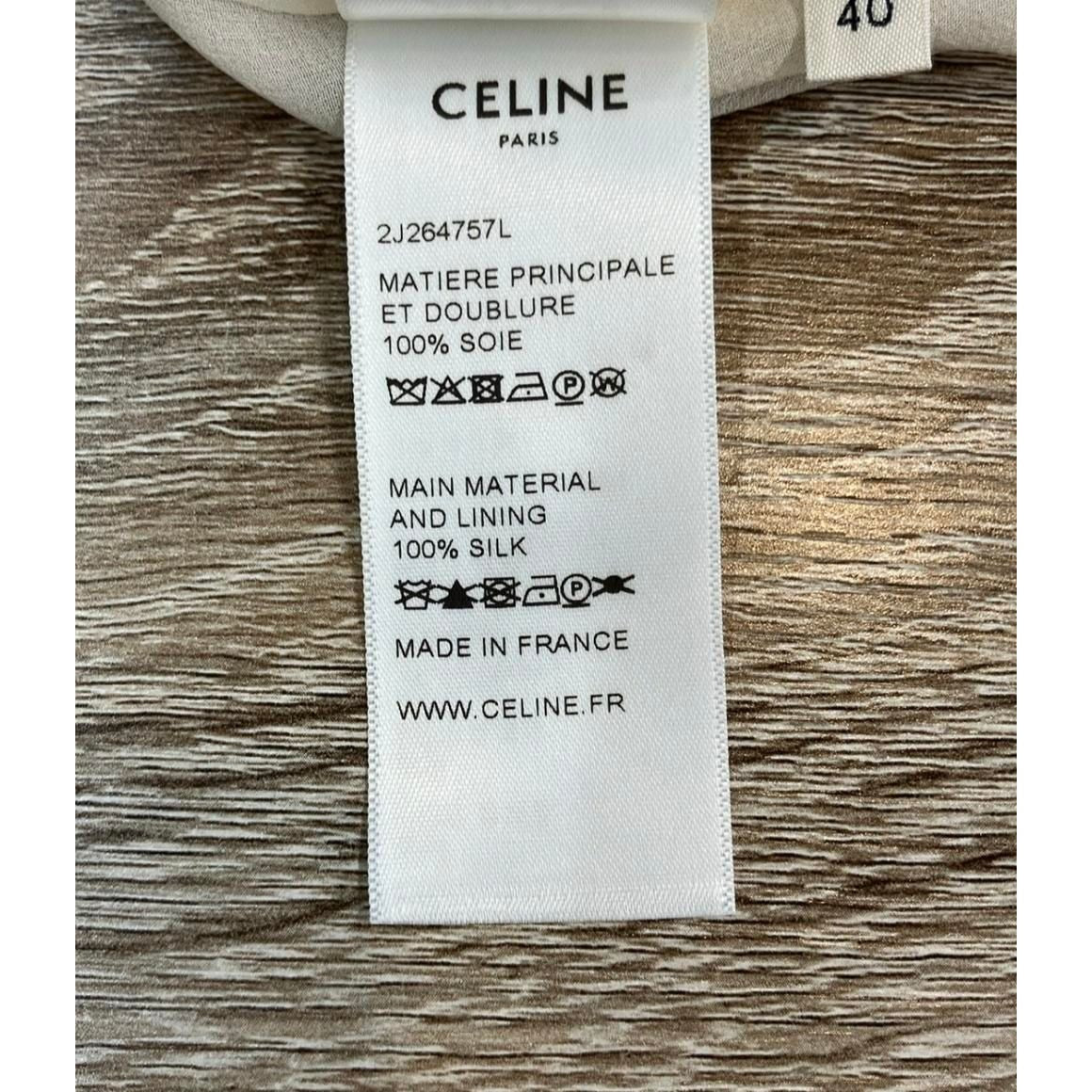 Celine Floral Silk 40 Skirt :blue — view 4