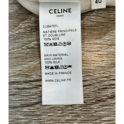 Celine Floral Silk 40 Skirt :blue — view 4