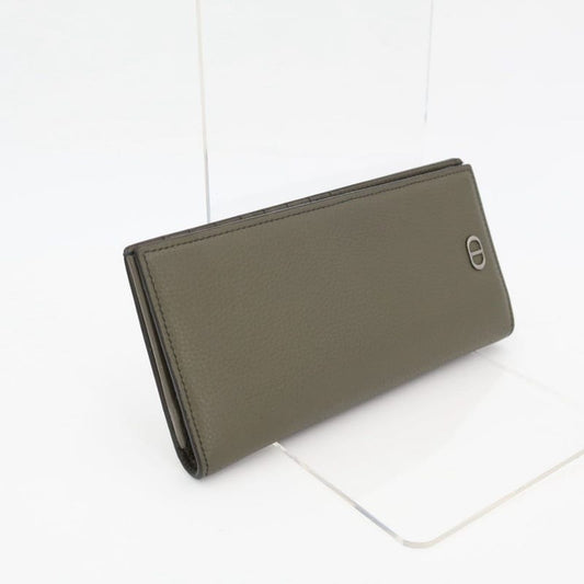 Christian Dior Vertical Long Wallet Beige Leather 2 cdi